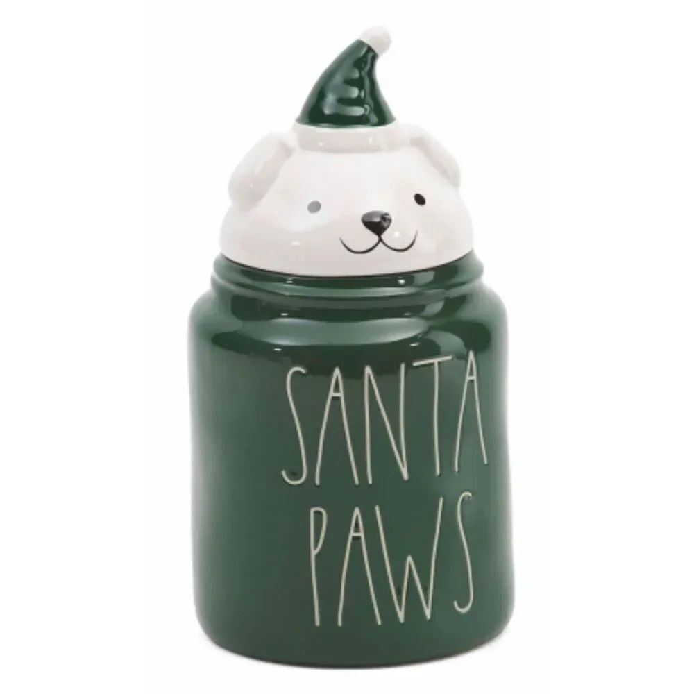 RAE DUNN
Santa Paws Figural Dog Canister